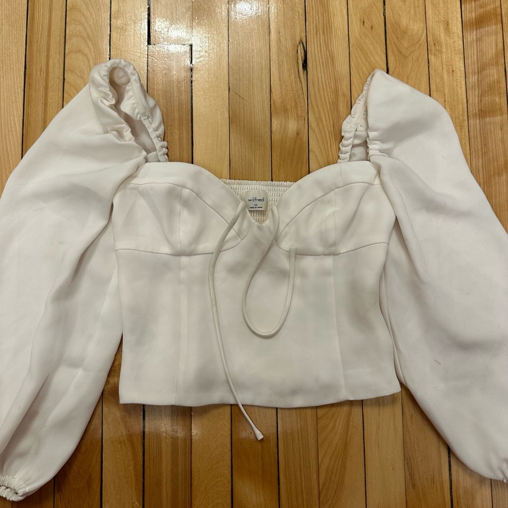 Wilfred Elegant White Off-Shoulder Women's Top